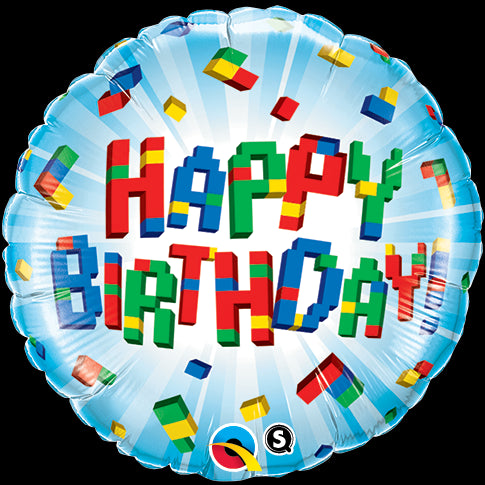 18" ROUND FOIL BDAY EXPLODING BLOCKS